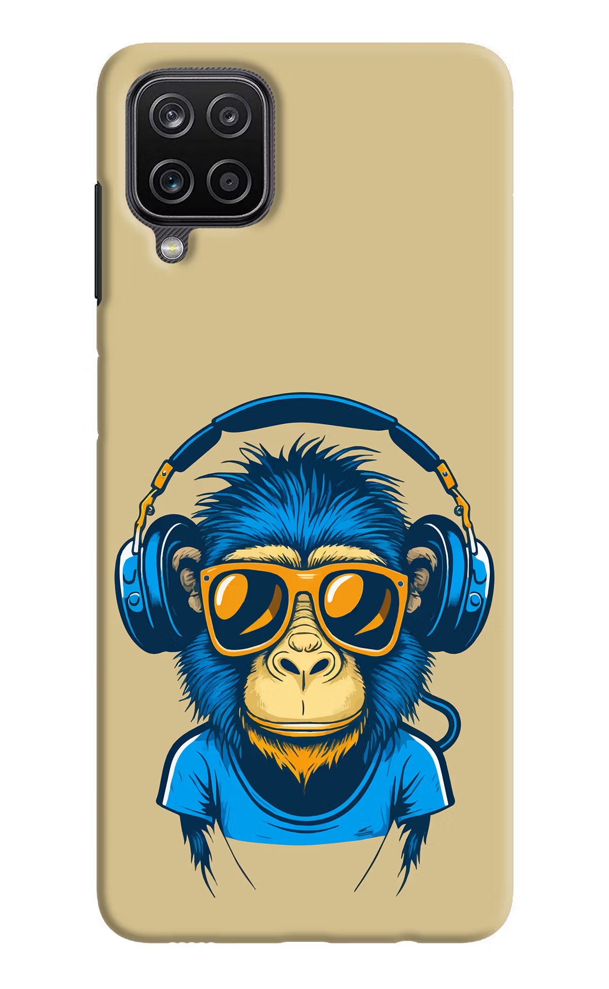 Monkey Headphone Samsung M12/F12 Hard Case Back Cover by Casekaro