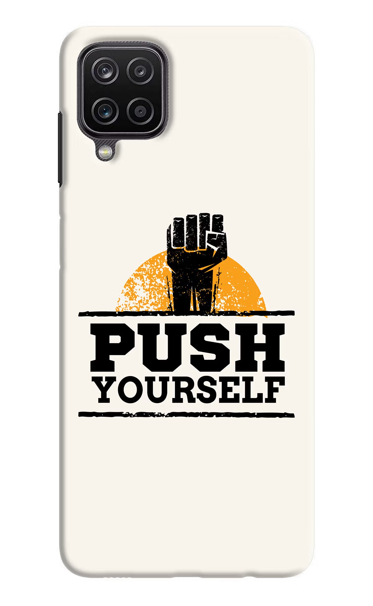 Push Yourself Samsung M12/F12 Hard Case Back Cover by Casekaro