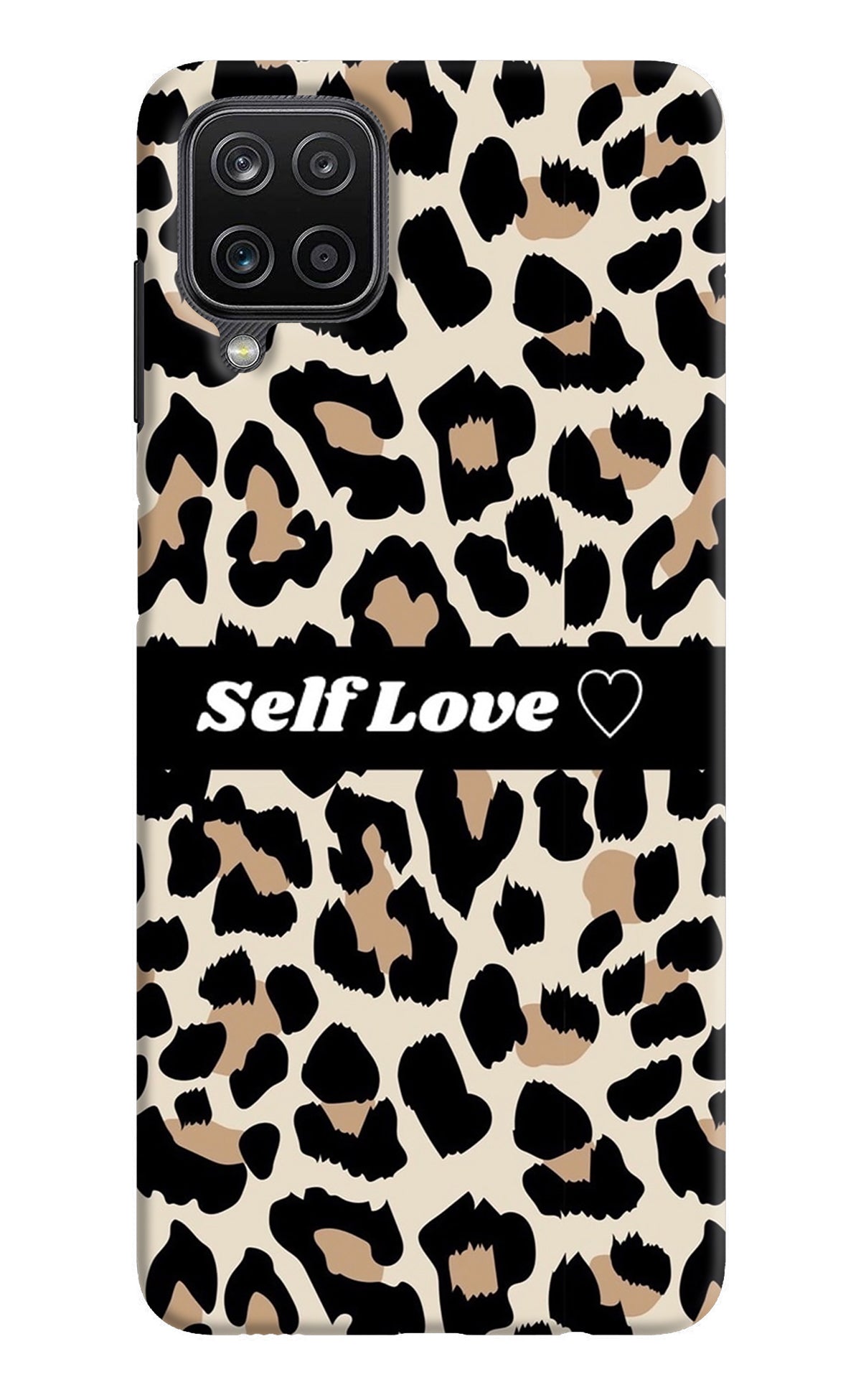 Leopard Print Self Love Samsung M12/F12 Back Cover