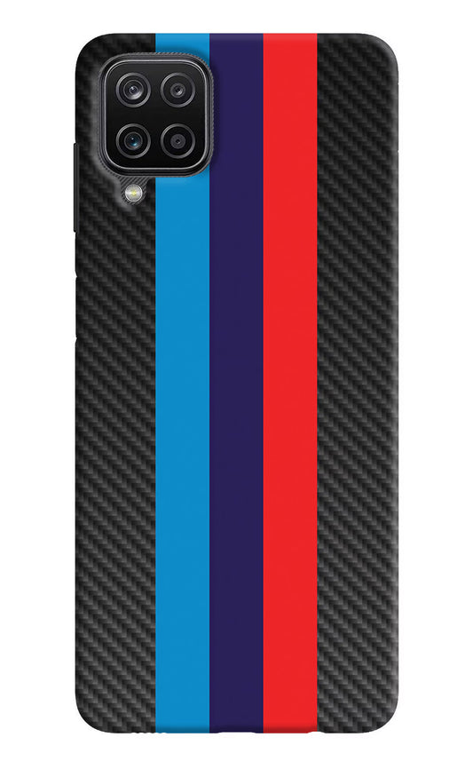BMW Stripes Pattern Samsung M12/F12 Hard Case Back Cover by Casekaro