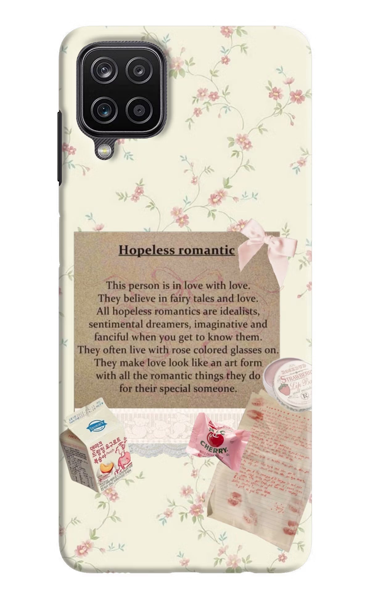 Hopeless Romantic Samsung M12/F12 Hard Case Back Cover by Casekaro