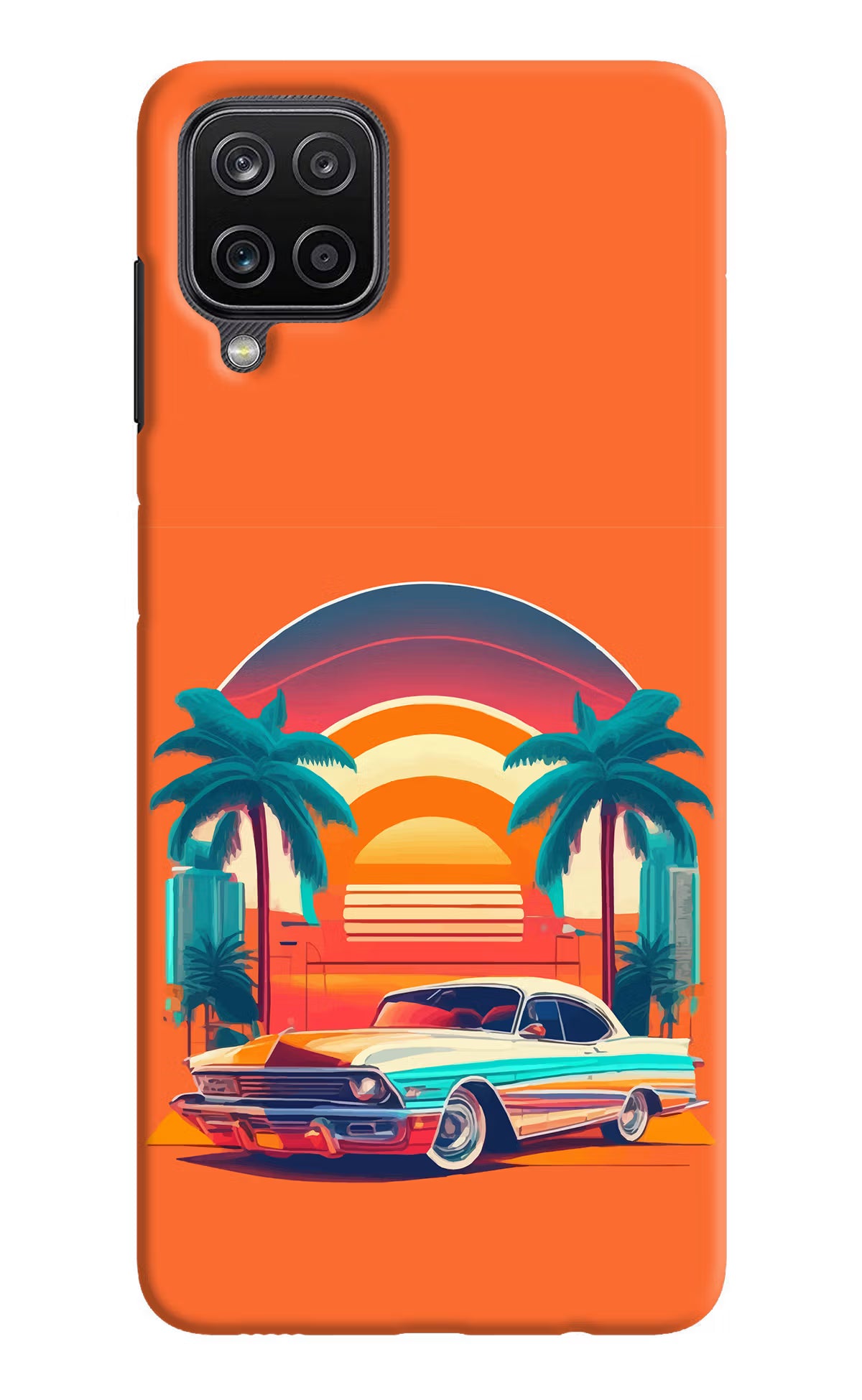 Palm Drive 80s Samsung M12/F12 Hard Case Back Cover by Casekaro