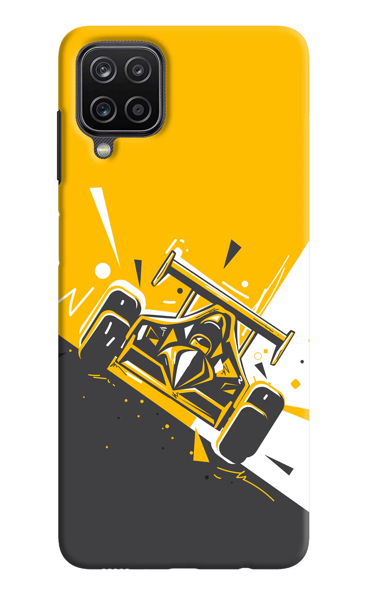 Track King Samsung M12/F12 Hard Case Back Cover by Casekaro