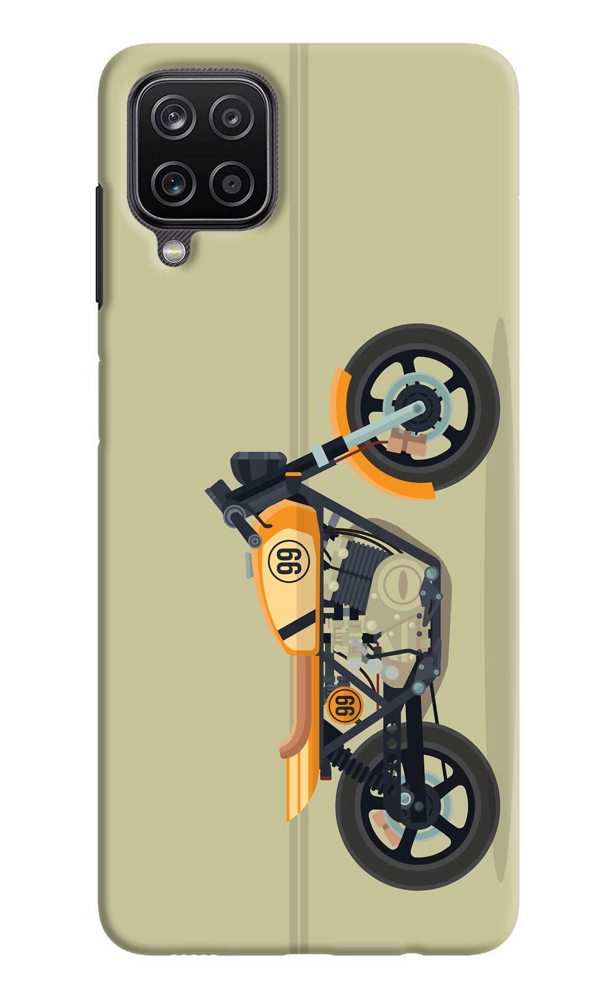 Vertical Speedster Samsung M12/F12 Hard Case Back Cover by Casekaro
