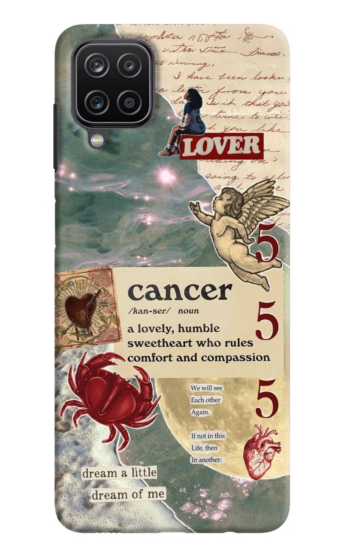Cancer Zodiac Samsung M12/F12 Hard Case Back Cover by Casekaro