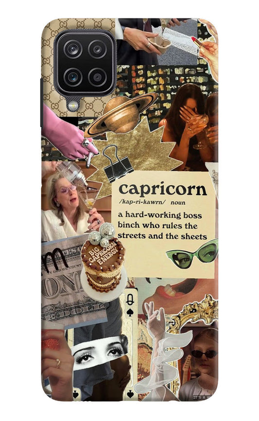 Capricorn Zodiac Samsung M12/F12 Hard Case Back Cover by Casekaro