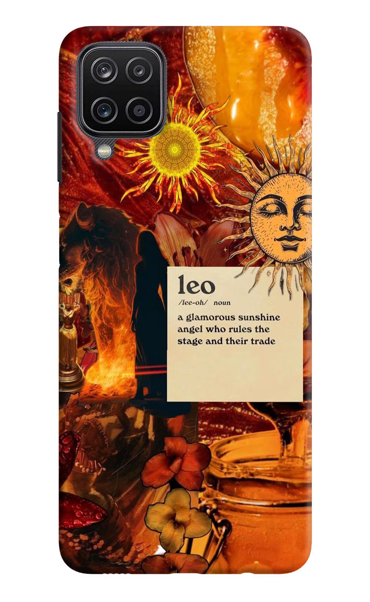 Leo Zodiac Samsung M12/F12 Hard Case Back Cover by Casekaro