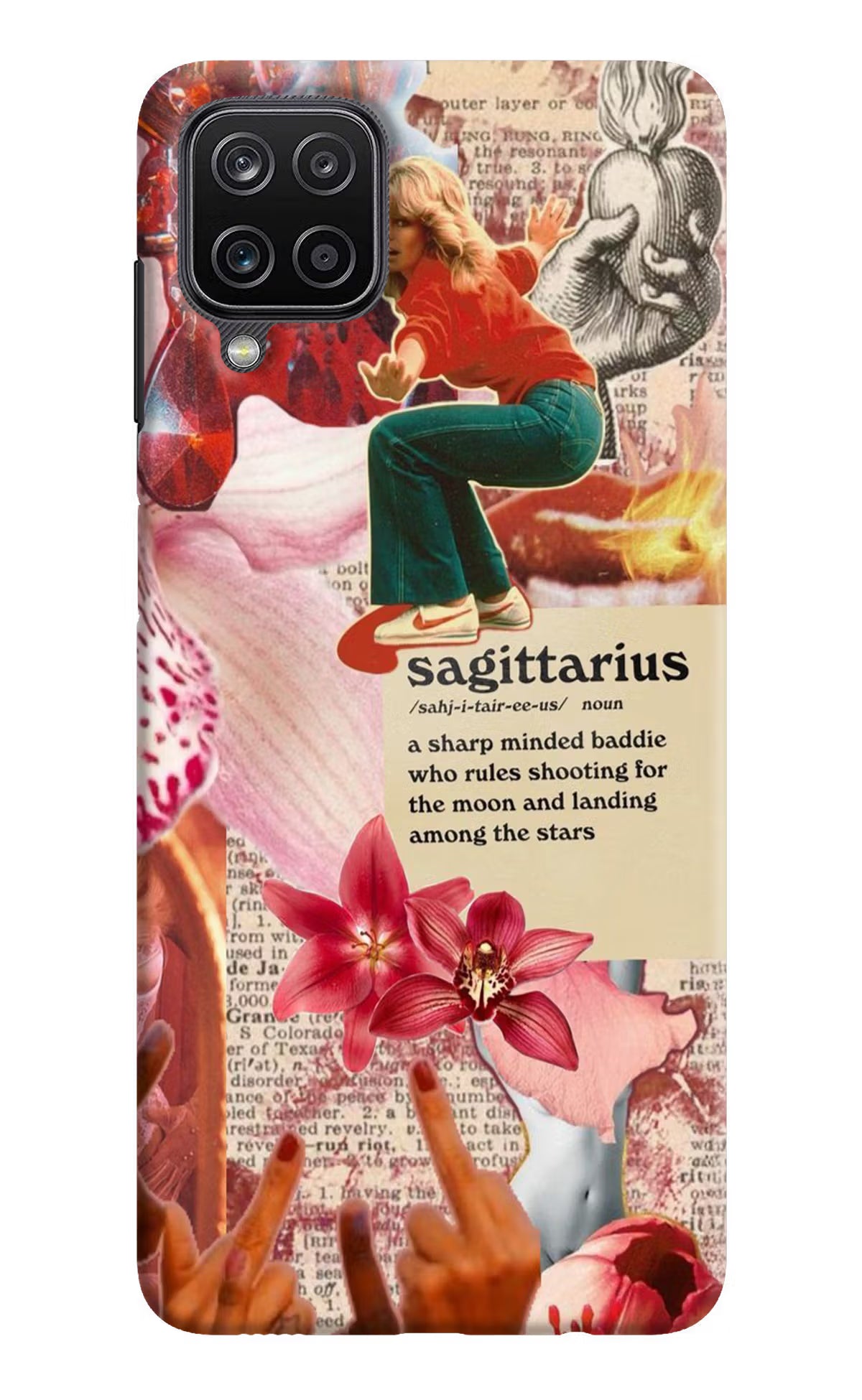 Sagittarius Zodiac Samsung M12/F12 Hard Case Back Cover by Casekaro