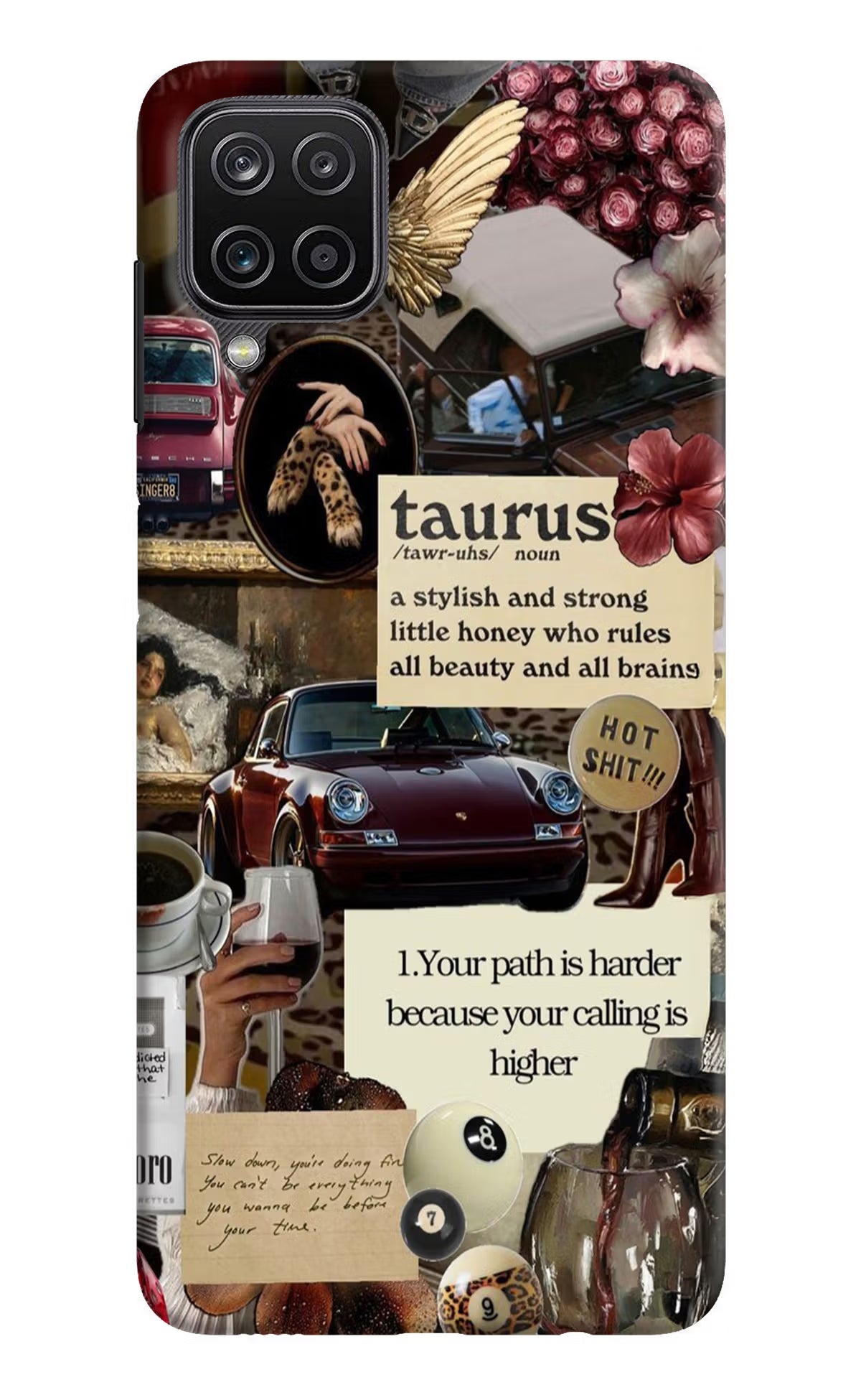 Taurus Zodiac Samsung M12/F12 Hard Case Back Cover by Casekaro