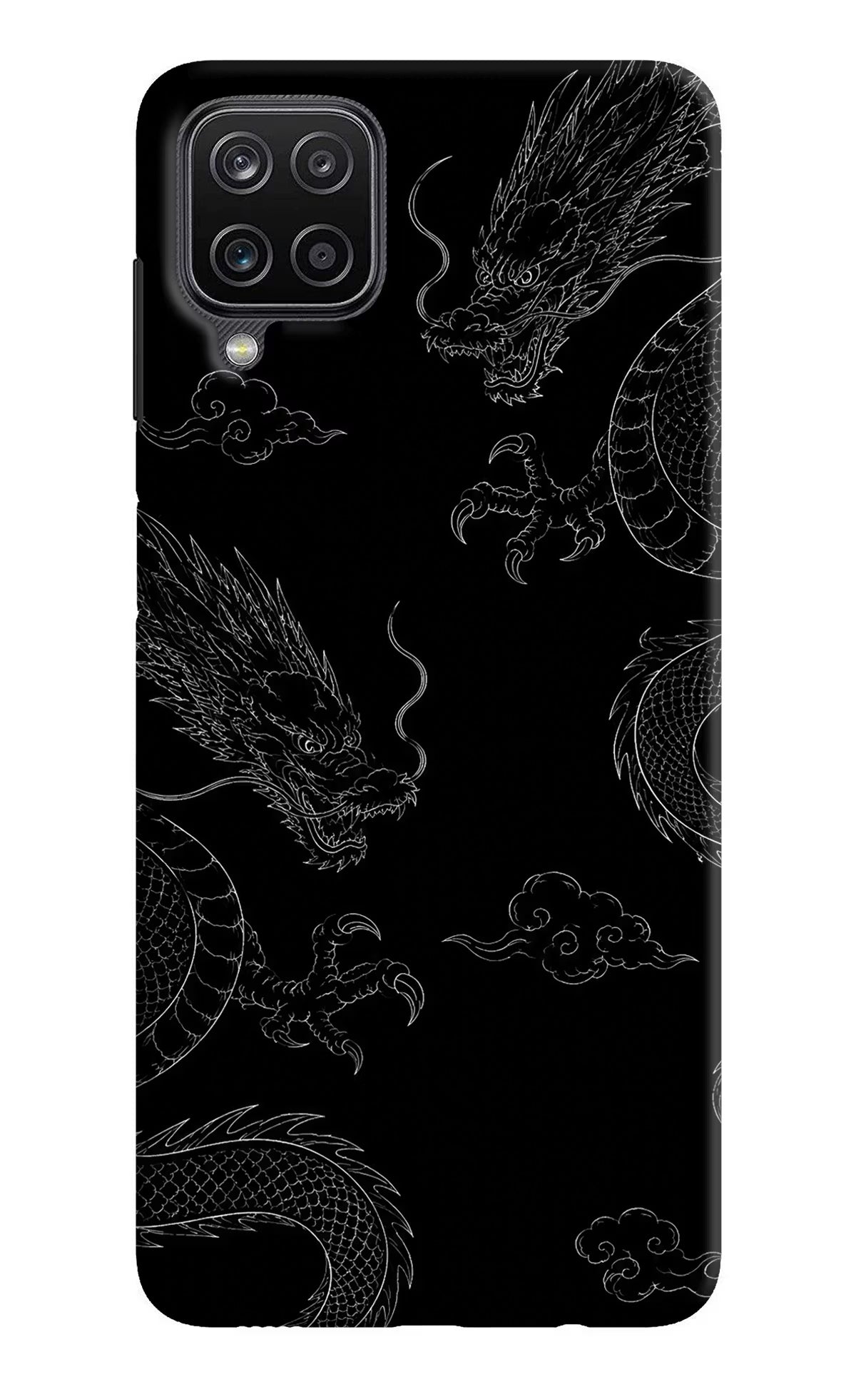 Twin Dragons Samsung M12/F12 Hard Case Back Cover by Casekaro