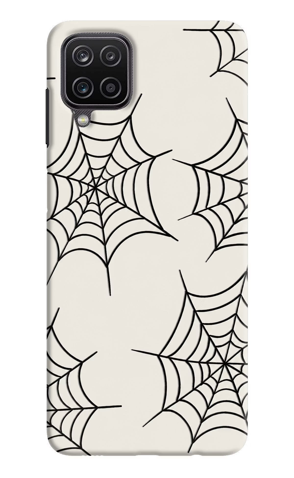 Spider Web Samsung M12/F12 Hard Case Back Cover by Casekaro