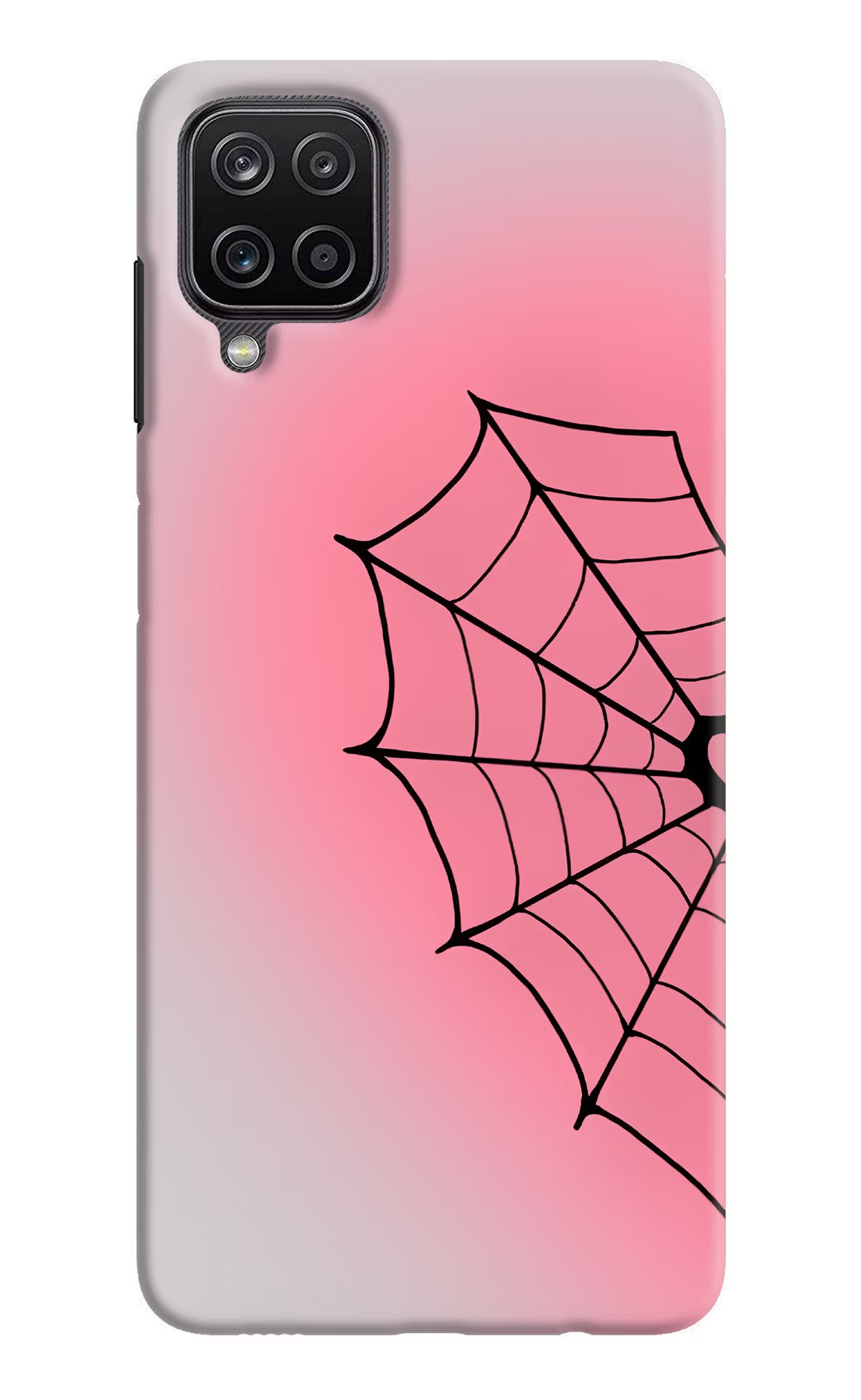 Pink Web Samsung M12/F12 Back Cover