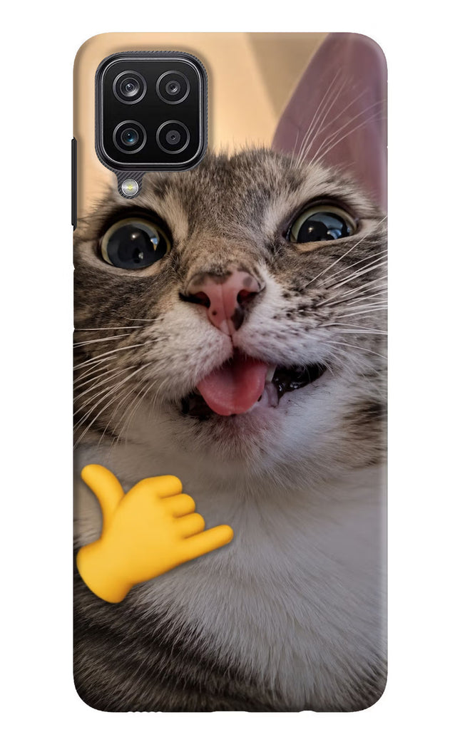 Silly Cat Call Samsung M12/F12 Hard Case Back Cover by Casekaro