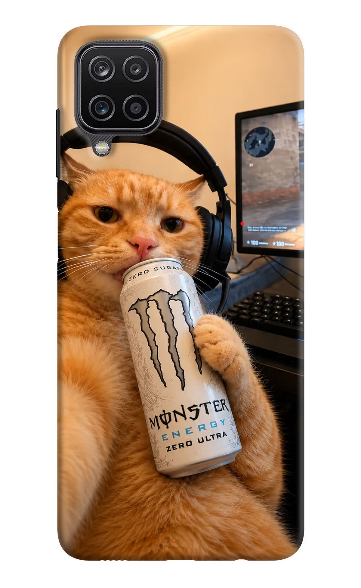 Gamer Cat Energy Samsung M12/F12 Back Cover