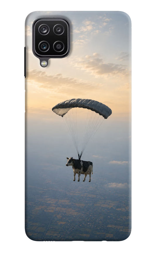Skydiving Cow Samsung M12/F12 Hard Case Back Cover by Casekaro