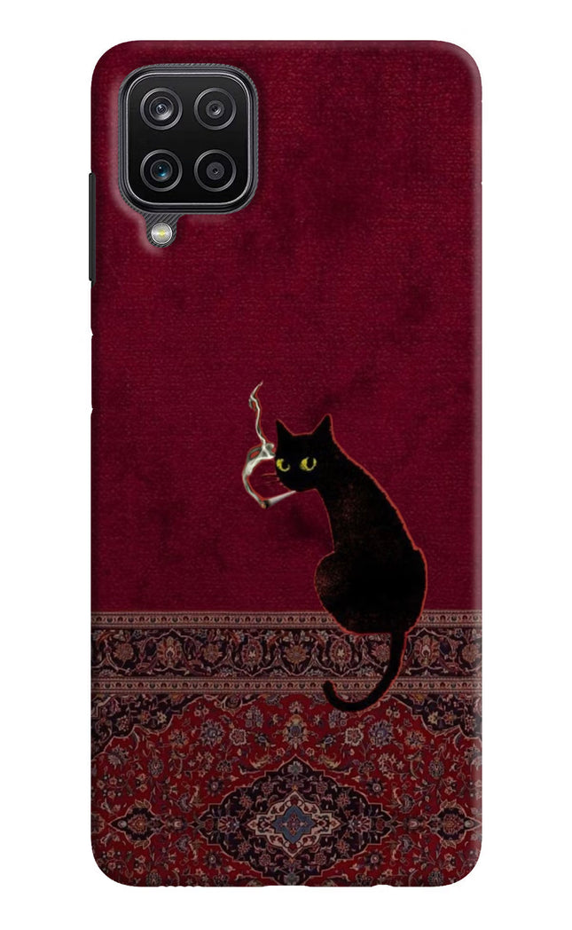 Midnight Cat Samsung M12/F12 Hard Case Back Cover by Casekaro
