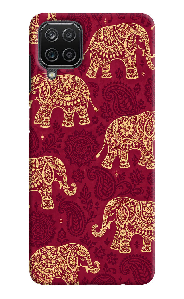 Maroon Elephant Samsung M12/F12 Hard Case Back Cover by Casekaro