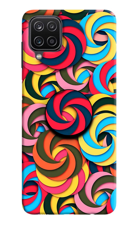 Spiral Pattern Samsung M12/F12 Pop Case by Casekaro