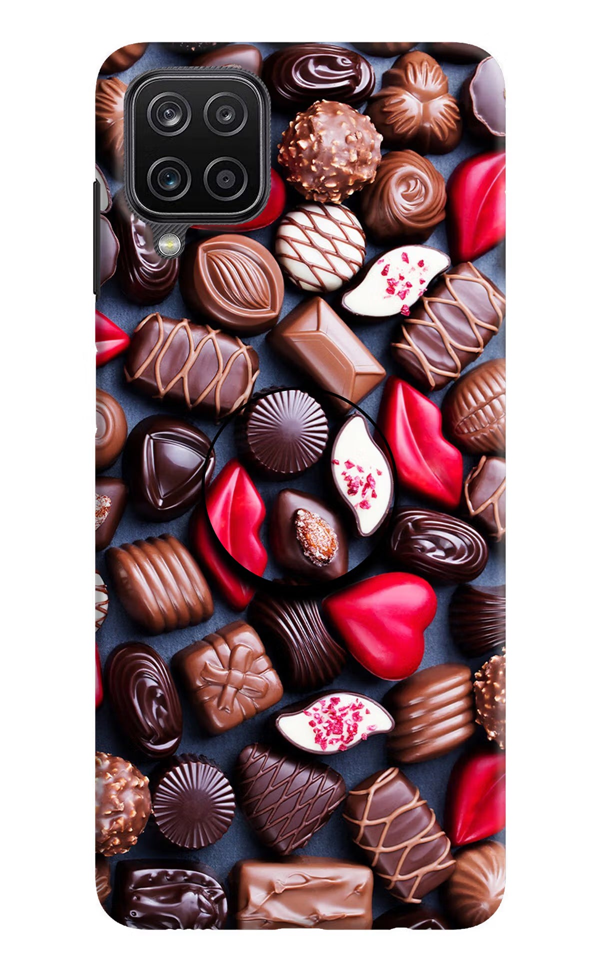 Chocolates Samsung M12/F12 Pop Case by Casekaro