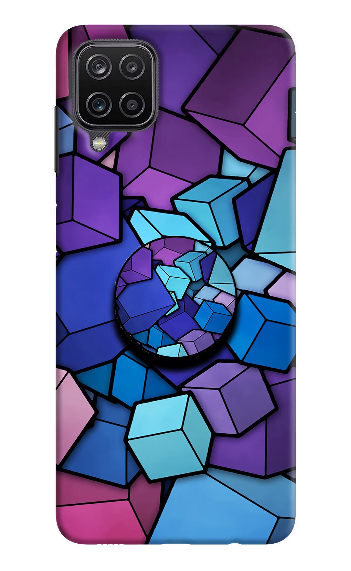 Cubic Abstract Samsung M12/F12 Pop Case by Casekaro