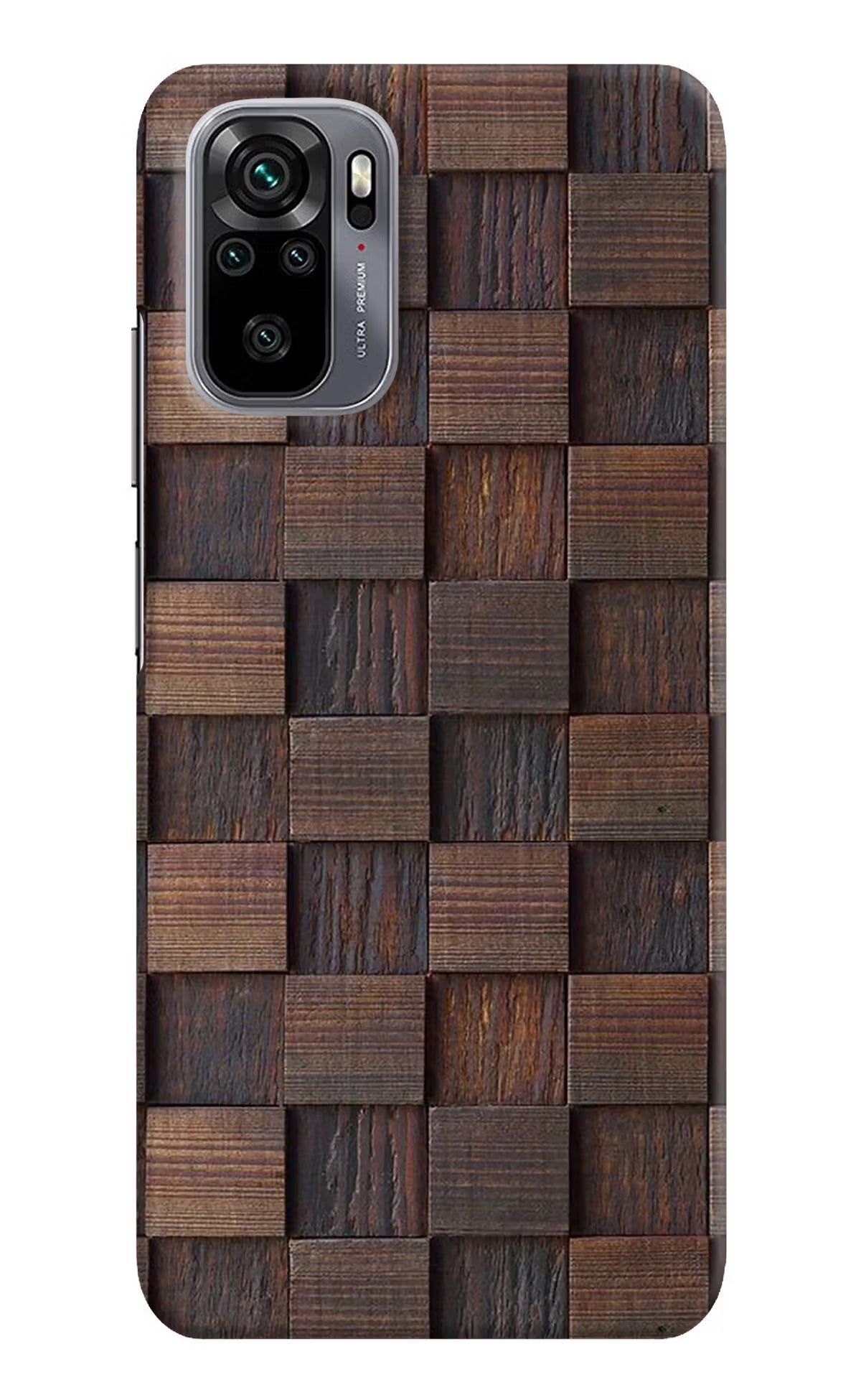 Wooden Cube Design Redmi Note 10/10S Hard Case Back Cover by Casekaro
