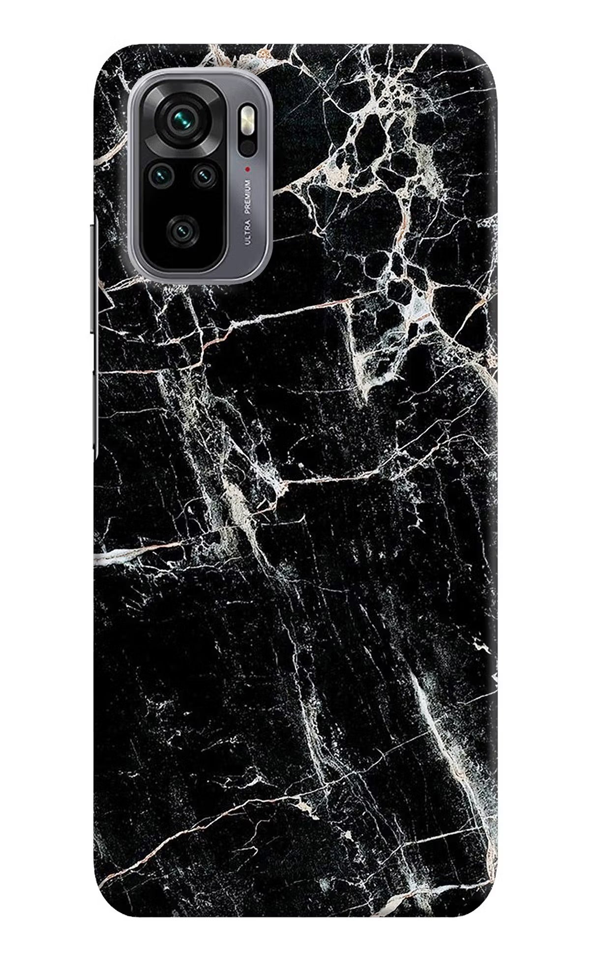 Black Marble Texture Redmi Note 10/10S Hard Case Back Cover by Casekaro
