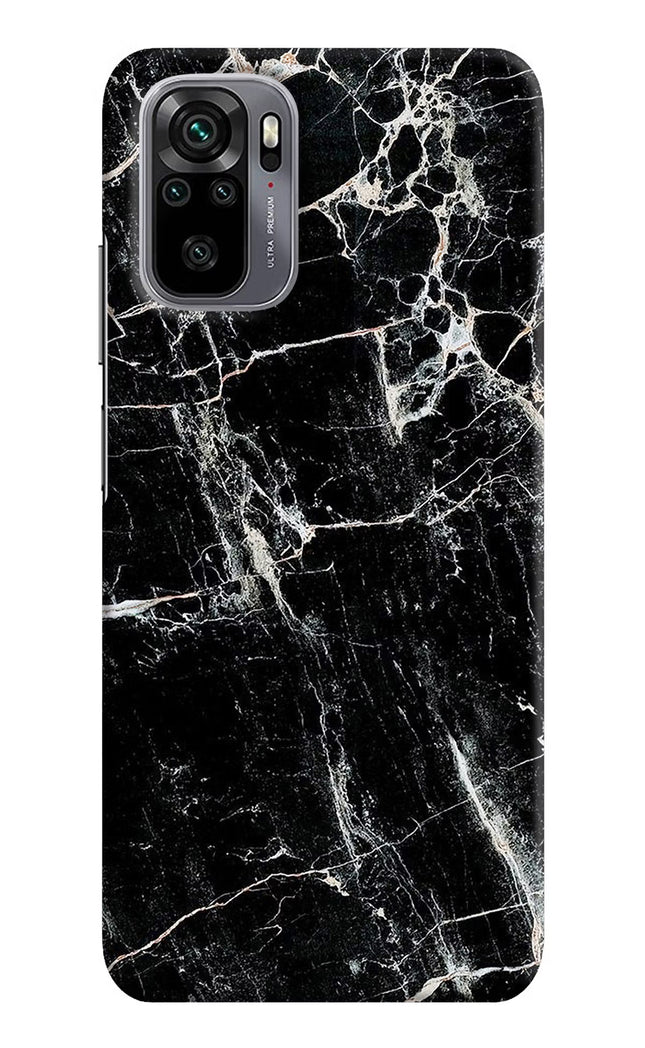 Black Marble Texture Redmi Note 10/10S Hard Case Back Cover by Casekaro