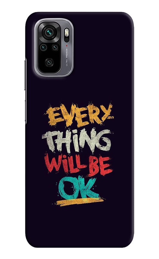 Everything Will Be Ok Redmi Note 10/10S Hard Case Back Cover by Casekaro