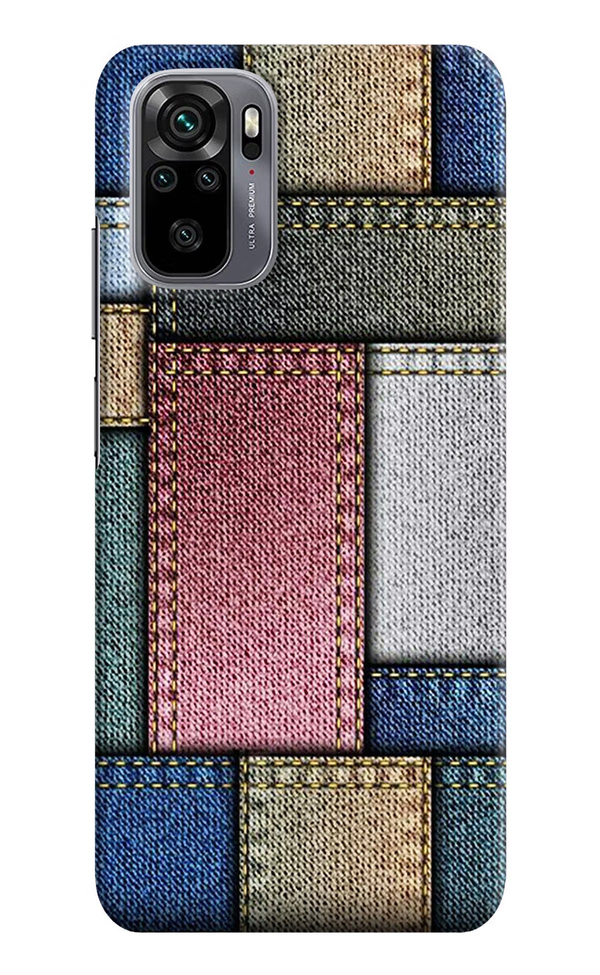 Multicolor Jeans Redmi Note 10/10S Hard Case Back Cover by Casekaro
