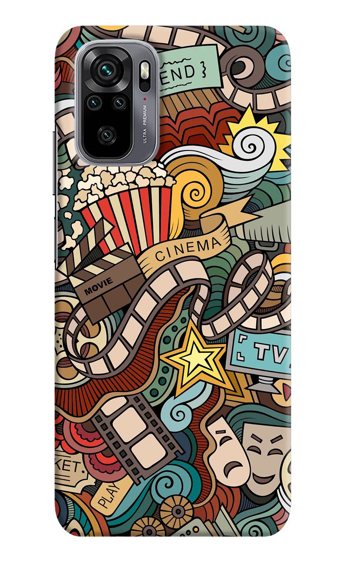 Cinema Abstract Redmi Note 10/10S Hard Case Back Cover by Casekaro