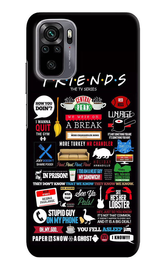 FRIENDS Redmi Note 10/10S Hard Case Back Cover by Casekaro
