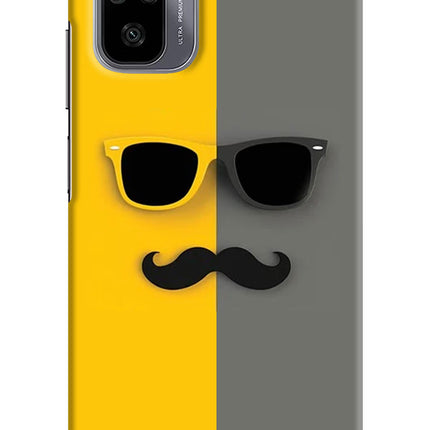 Sunglasses with Mustache Redmi Note 10/10S Hard Case Back Cover by Casekaro