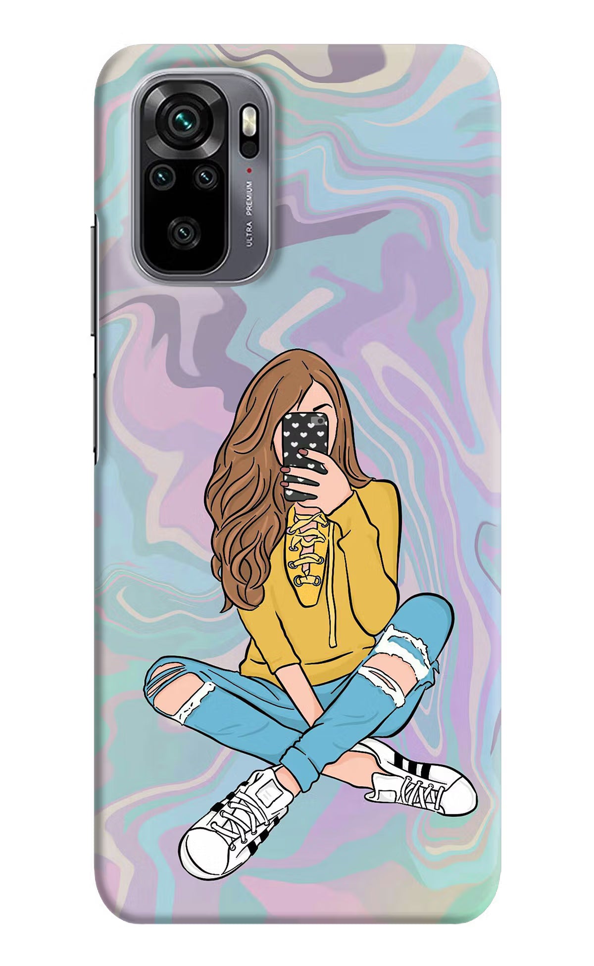 Selfie Girl Redmi Note 10/10S Hard Case Back Cover by Casekaro