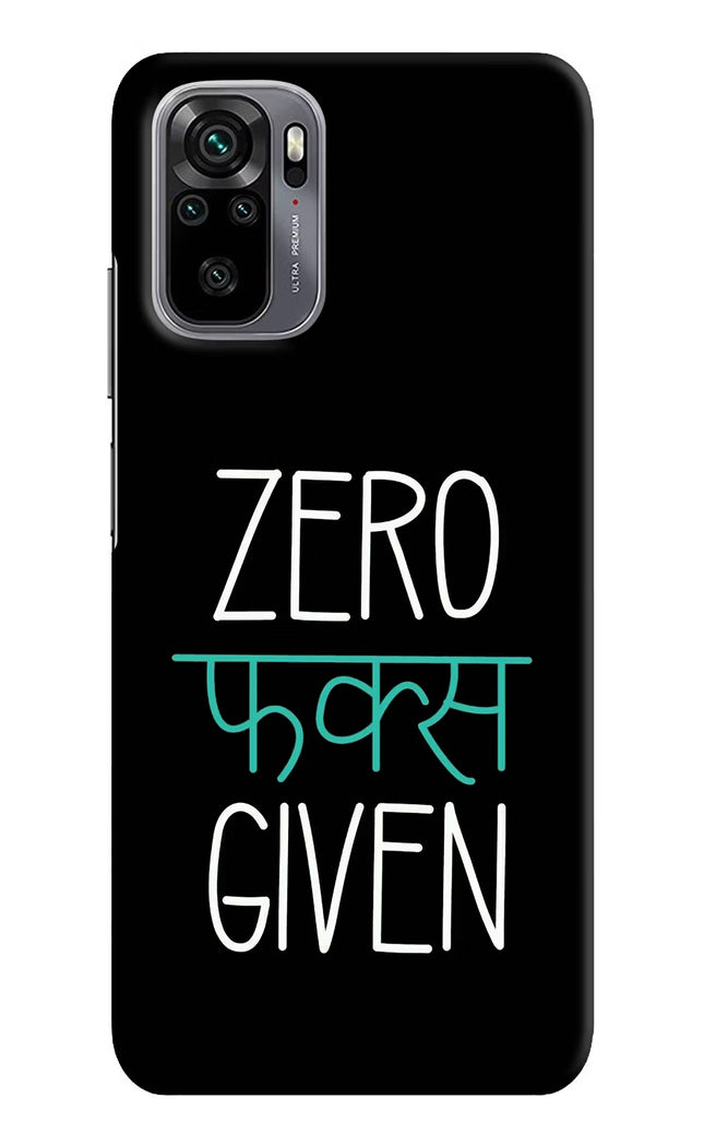 Zero Fucks Given Redmi Note 10/10S Hard Case Back Cover by Casekaro