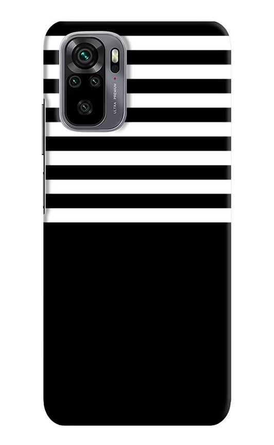 Black and White Print Redmi Note 10/10S Hard Case Back Cover by Casekaro