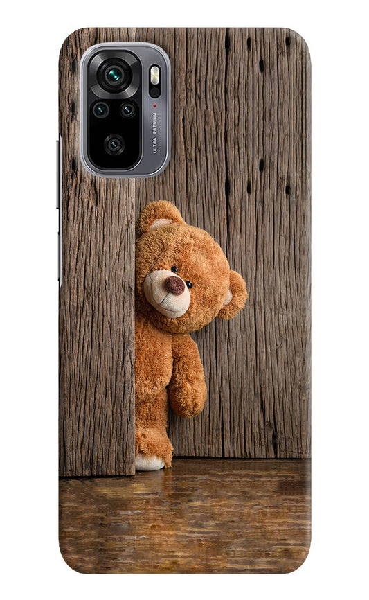 Teddy Wooden Redmi Note 10/10S Hard Case Back Cover by Casekaro
