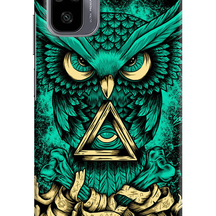 Green Owl Redmi Note 10/10S Hard Case Back Cover by Casekaro
