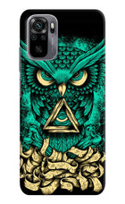 Green Owl Redmi Note 10/10S Hard Case Back Cover by Casekaro