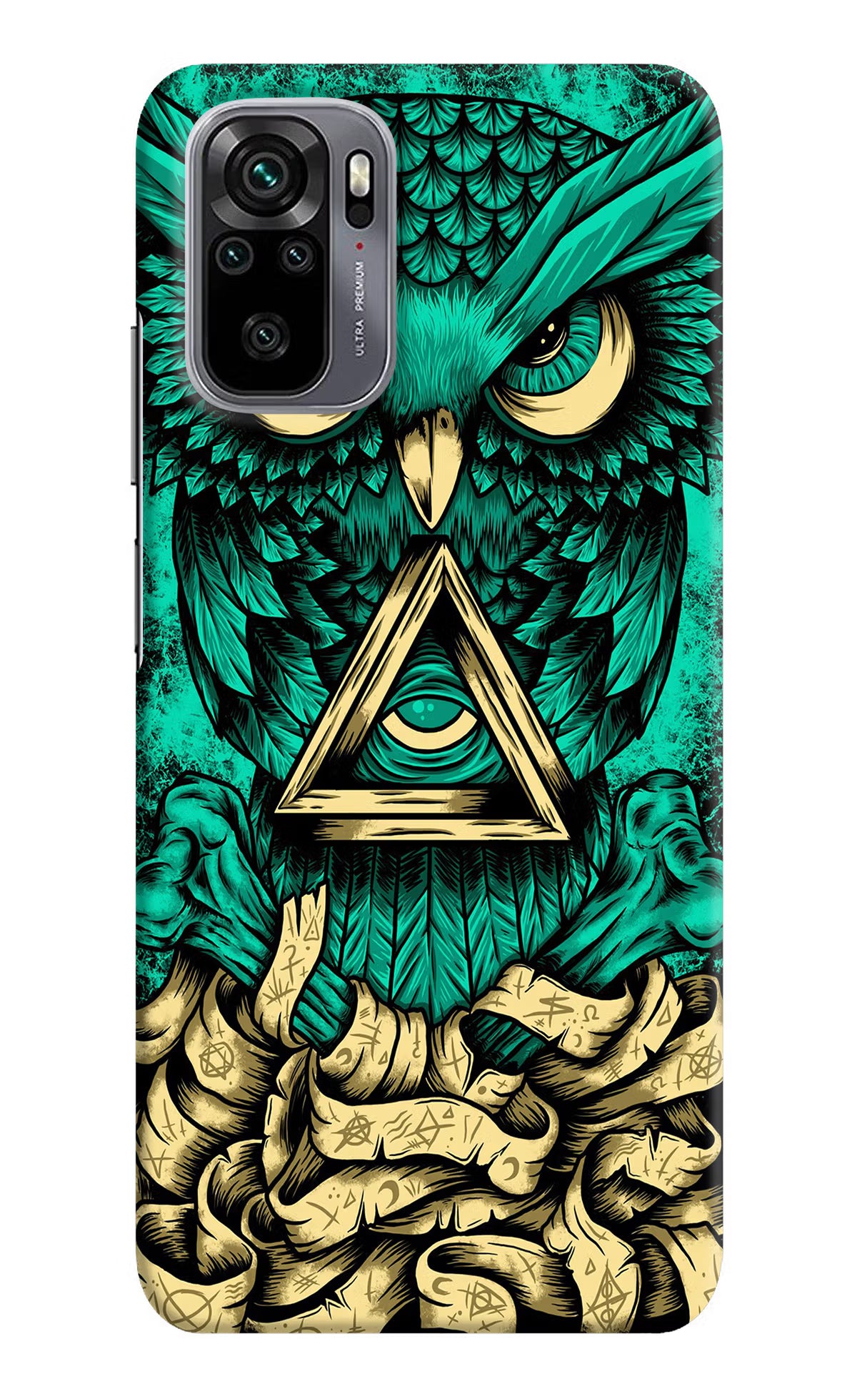 Green Owl Redmi Note 10/10S Hard Case Back Cover by Casekaro