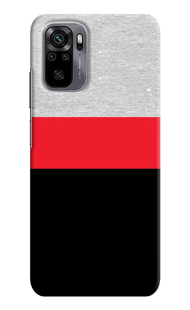 Tri Color Pattern Redmi Note 10/10S Hard Case Back Cover by Casekaro