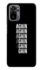 Again Again Gain Redmi Note 10/10S Hard Case Back Cover by Casekaro