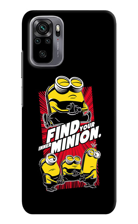 Find your inner Minion Redmi Note 10/10S Hard Case Back Cover by Casekaro