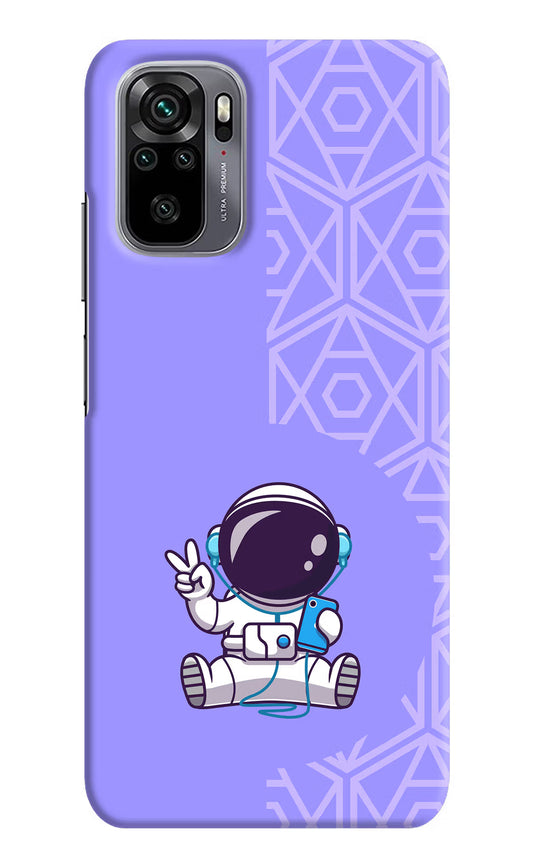 Cute Astronaut Chilling Redmi Note 10/10S Hard Case Back Cover by Casekaro