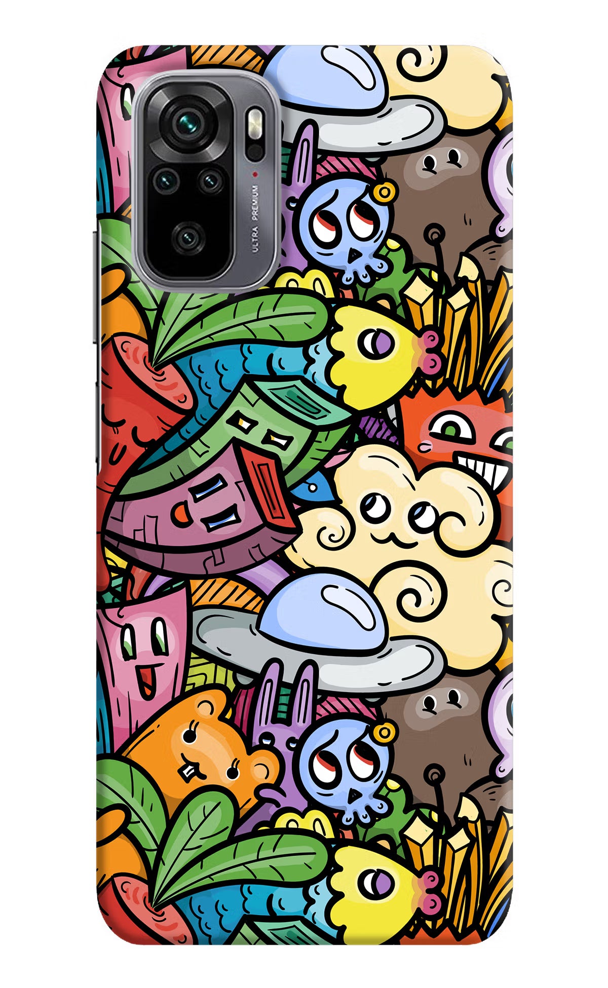 Veggie Doodle Redmi Note 10/10S Hard Case Back Cover by Casekaro