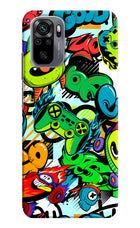 Game Doodle Redmi Note 10/10S Hard Case Back Cover by Casekaro