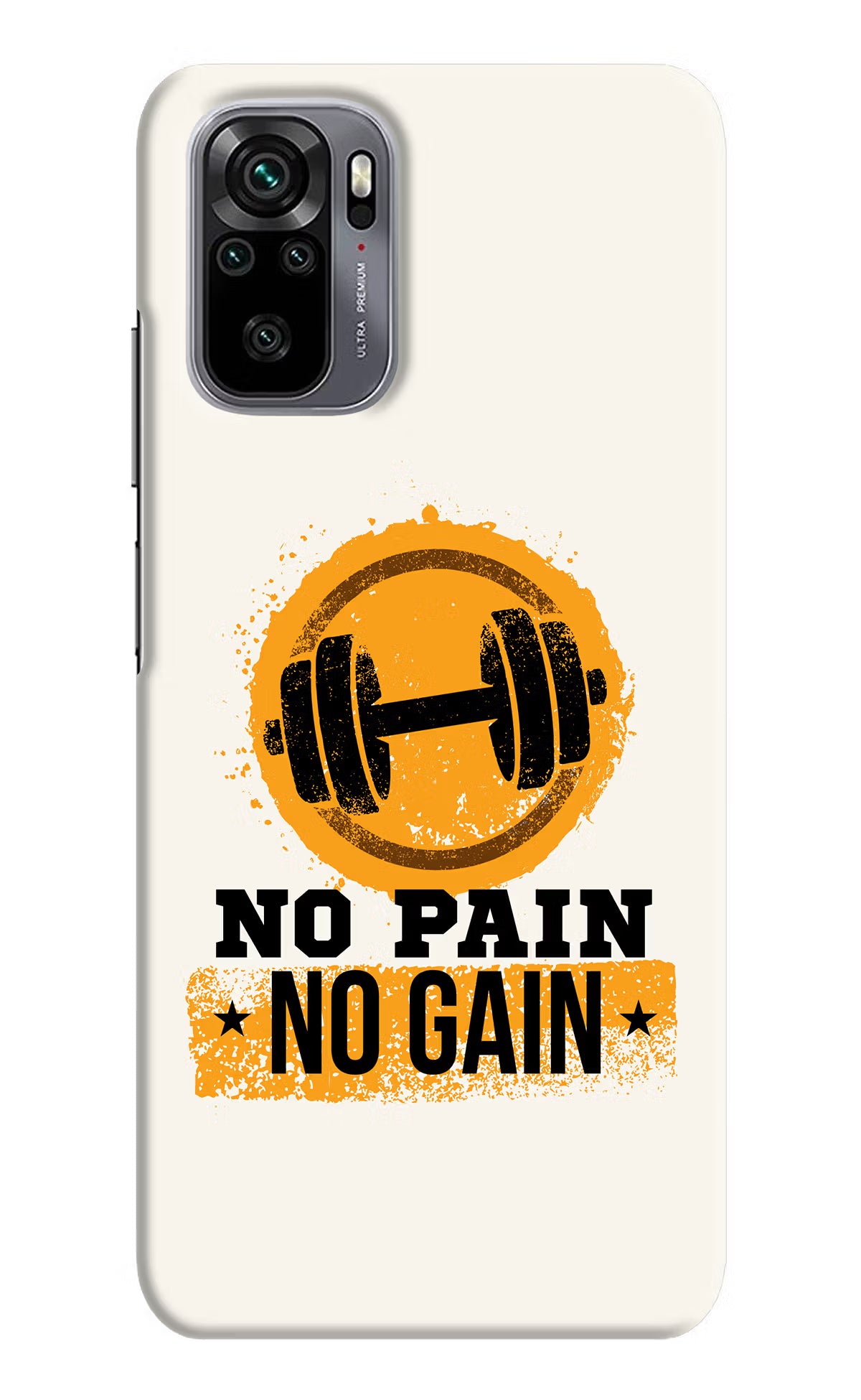 No Pain No Gain Redmi Note 10/10S Hard Case Back Cover by Casekaro