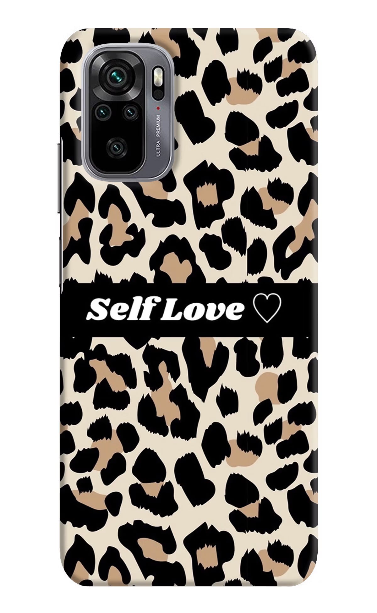 Leopard Print Self Love Redmi Note 10/10S Hard Case Back Cover by Casekaro