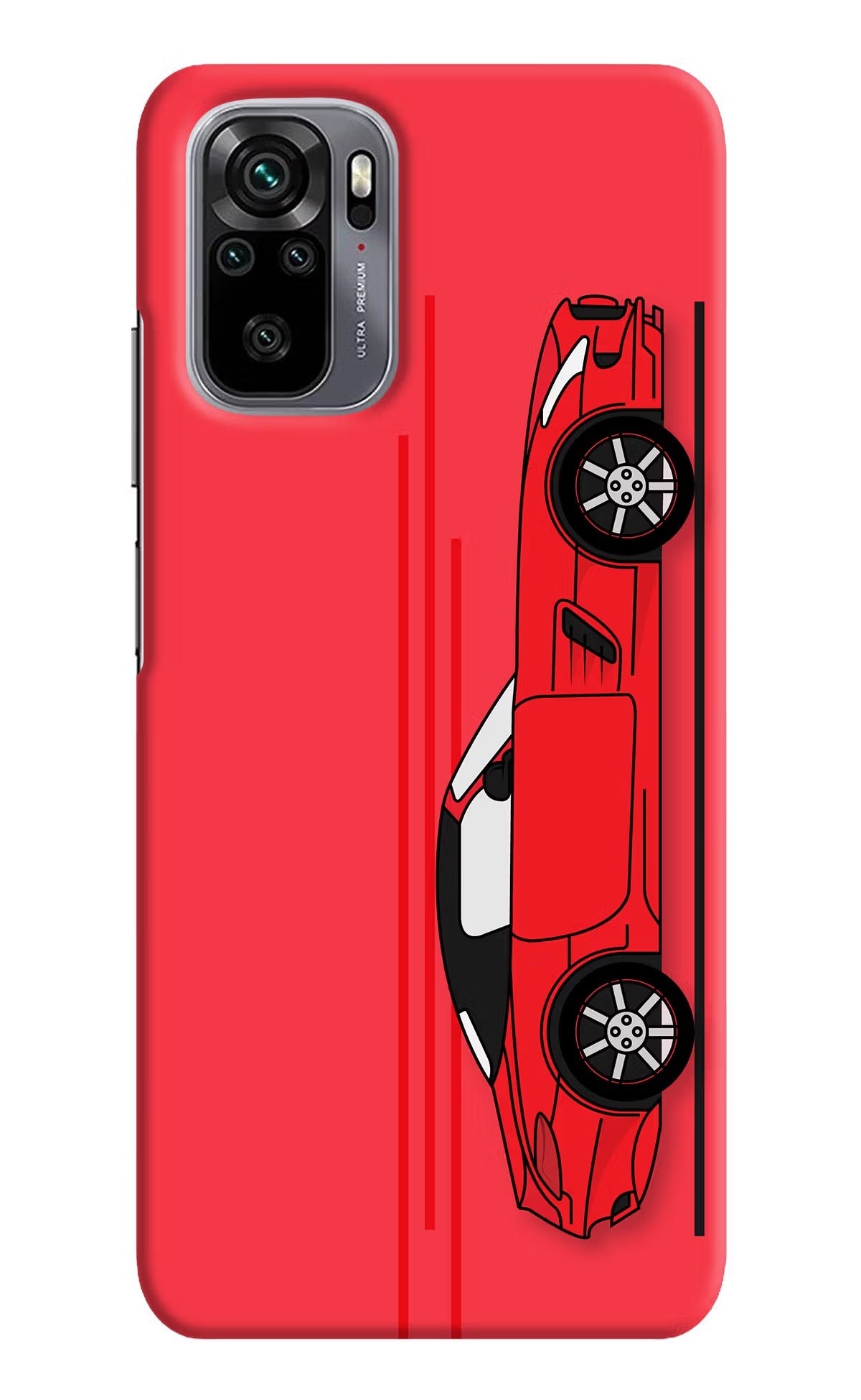 Red Velocity Redmi Note 10/10S Hard Case Back Cover by Casekaro