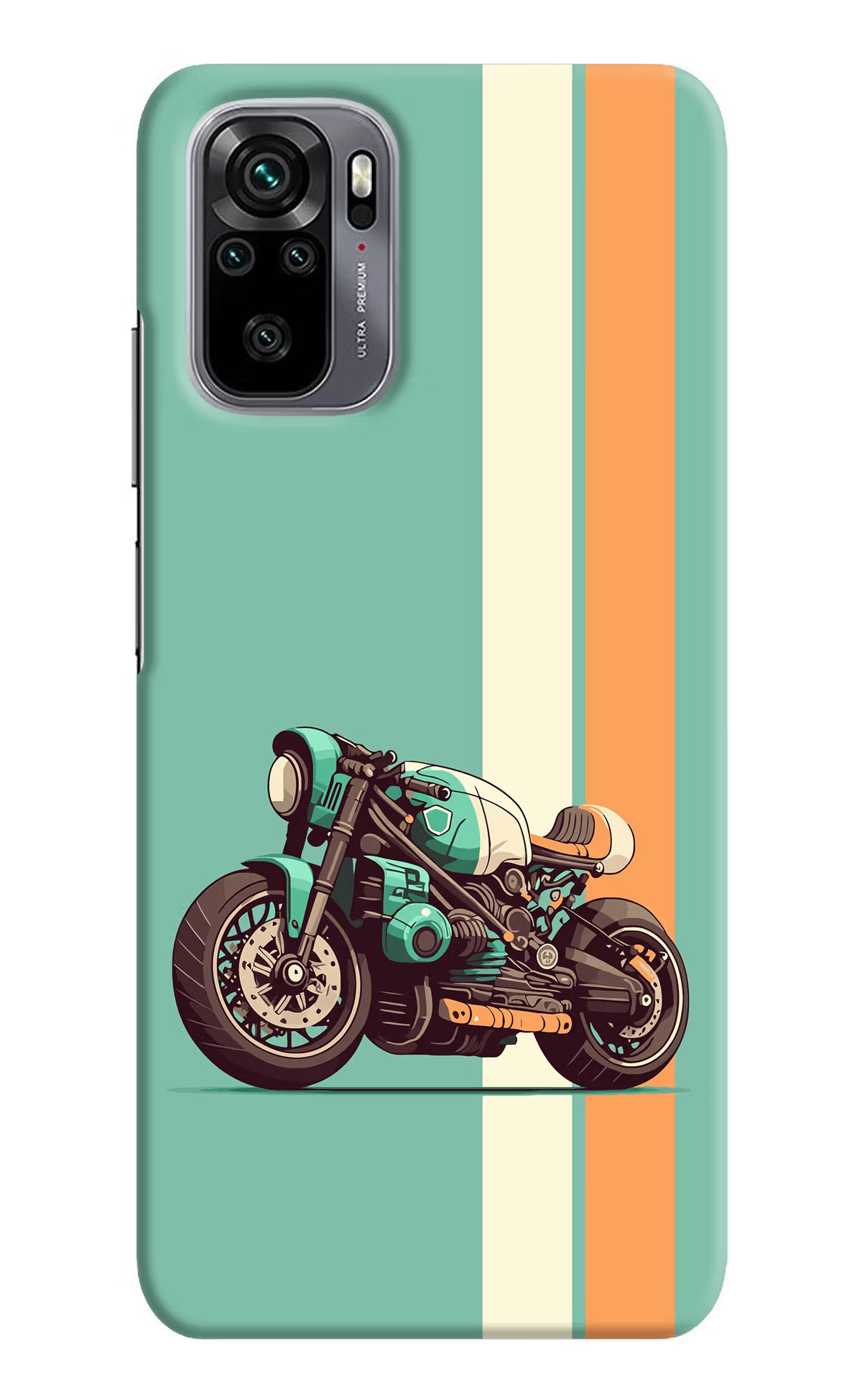 Striped Moto Drift Redmi Note 10/10S Hard Case Back Cover by Casekaro