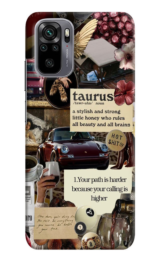 Taurus Zodiac Redmi Note 10/10S Hard Case Back Cover by Casekaro